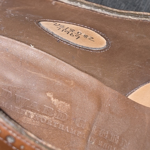 Edward Green Brown Leather Brogues | Size 7.5 #N11 - Picture 3 of 4